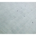Modern Gabbeh Style Hand-Loom Minimalist Pattern Light Blue Wool Rug