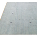Modern Gabbeh Style Hand-Loom Minimalist Pattern Light Blue Wool Rug