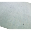 Modern Gabbeh Style Hand-Loom Minimalist Pattern Light Blue Wool Rug
