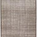 Modern Moroccan Style Handmade Brown Wool Rug with Minimalist Design