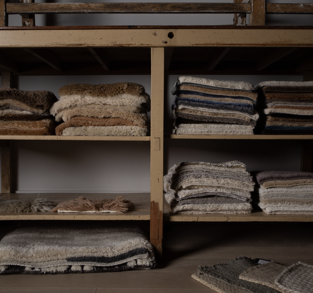 Heir Studio custom rug samples and weaves