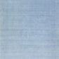 Light Blue Modern Gabbeh Style Hand-Loom Wool Rug With Minimal Design