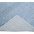 Light Blue Modern Gabbeh Style Hand-Loom Wool Rug With Minimal Design