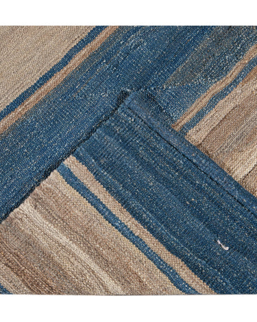 Modern Striped Flat-Weave Wool Rug 7 X 10