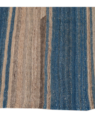 Modern Striped Flat-Weave Wool Rug 7 X 10