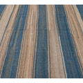Modern Striped Flat-Weave Wool Rug 7 X 10