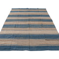 Modern Striped Flat-Weave Wool Rug 7 X 10