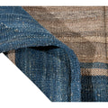 Modern Striped Flat-Weave Wool Rug 7 X 10