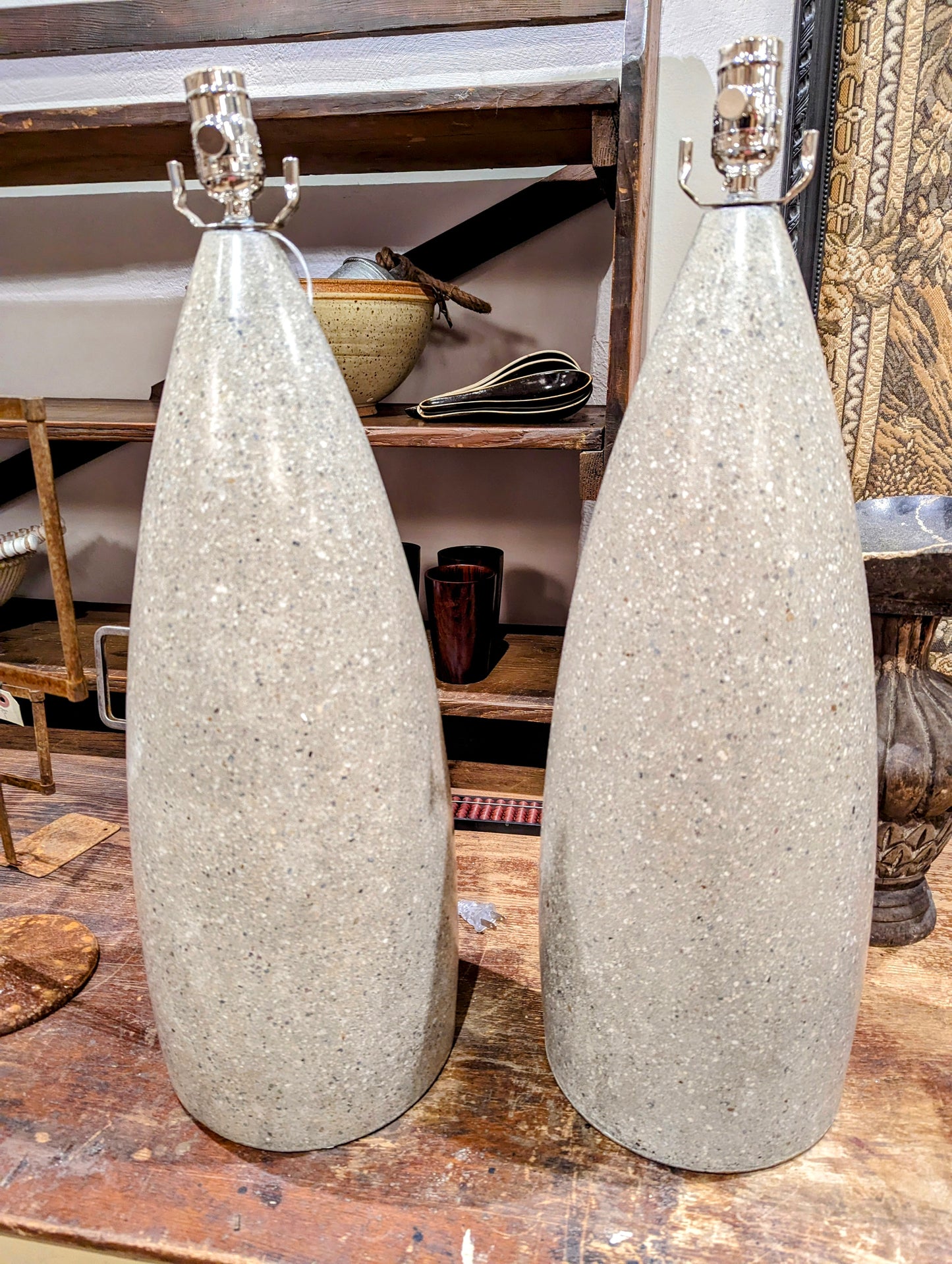 Terrazzo lamps pair