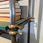 Bookshelf-étagère Brass and steel dismountable frame.