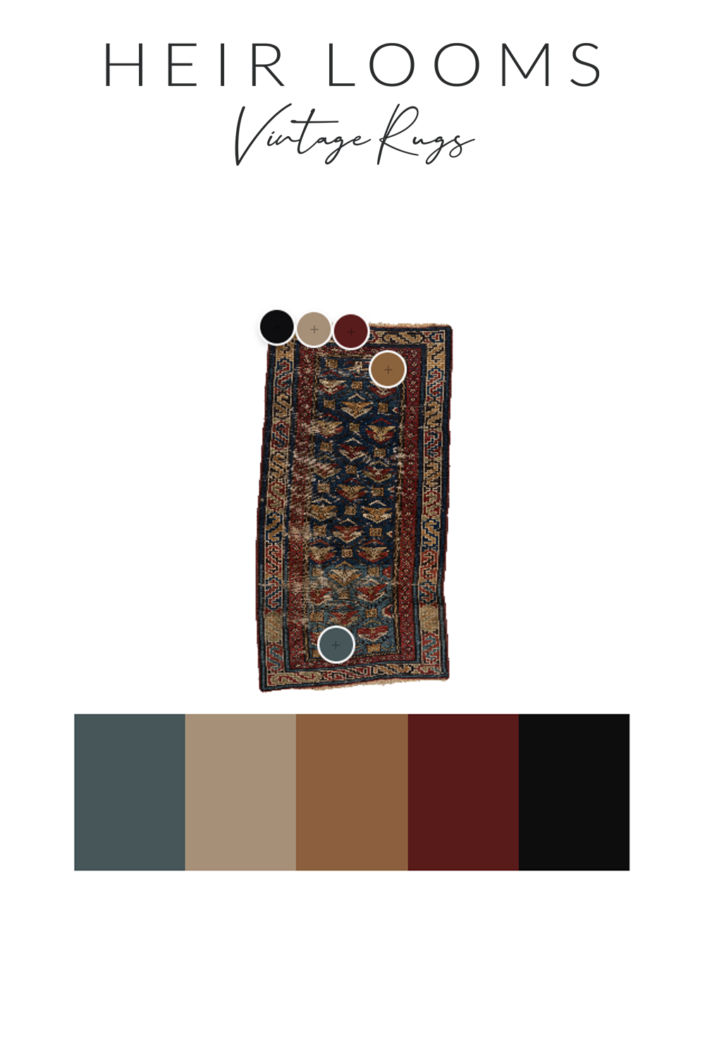Vintage Persian Mini Rug