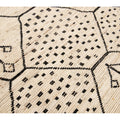 Modern Moroccan Style Handmade Geometric Motif Beige Boho Wool Rug