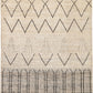 Modern Moroccan Style Handmade Geometric Pattern Beige and Gray Boho Wool Rug