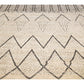 Modern Moroccan Style Handmade Geometric Pattern Beige and Gray Boho Wool Rug