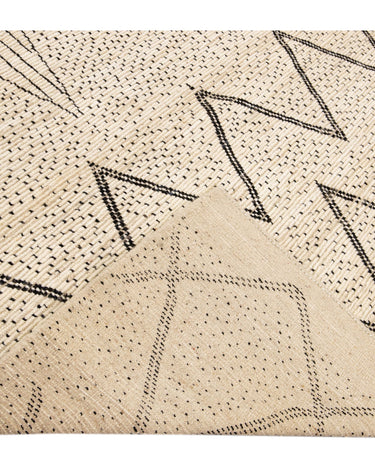 Modern Moroccan Style Handmade Geometric Pattern Beige and Gray Boho Wool Rug