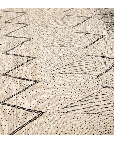 Modern Moroccan Style Handmade Geometric Pattern Beige and Gray Boho Wool Rug