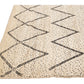 Modern Moroccan Style Handmade Geometric Pattern Beige and Gray Boho Wool Rug