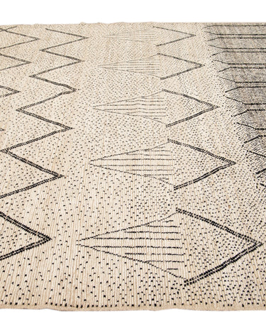Modern Moroccan Style Handmade Geometric Pattern Beige and Gray Boho Wool Rug