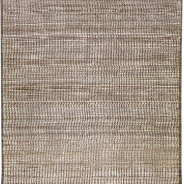 Brown Modern Moroccan Style Handmade Wool Rug with Subtle Pattern