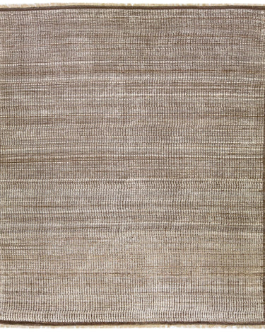 Brown Modern Moroccan Style Handmade Wool Rug with Subtle Pattern