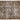 A distressed vintage-style area rug with an intricate traditional pattern in shades of brown, beige, and off-white, featuring a faded central medallion and ornate borders.