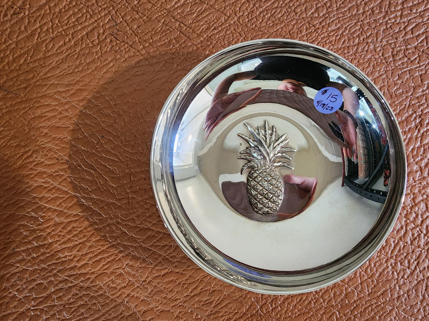 Pineapple Silver Bowl A232