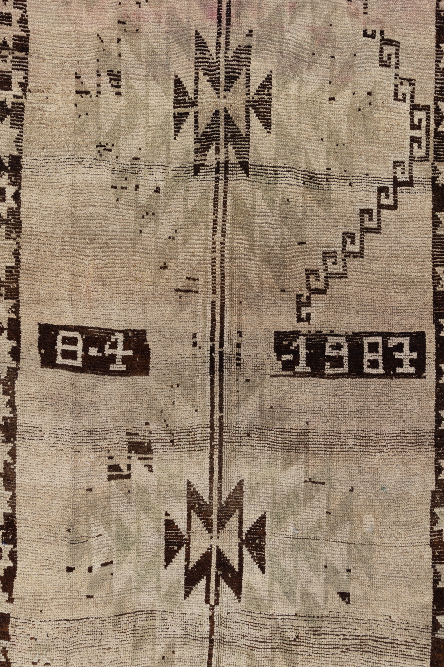 Vintage Turkish Neutral Kars Rug