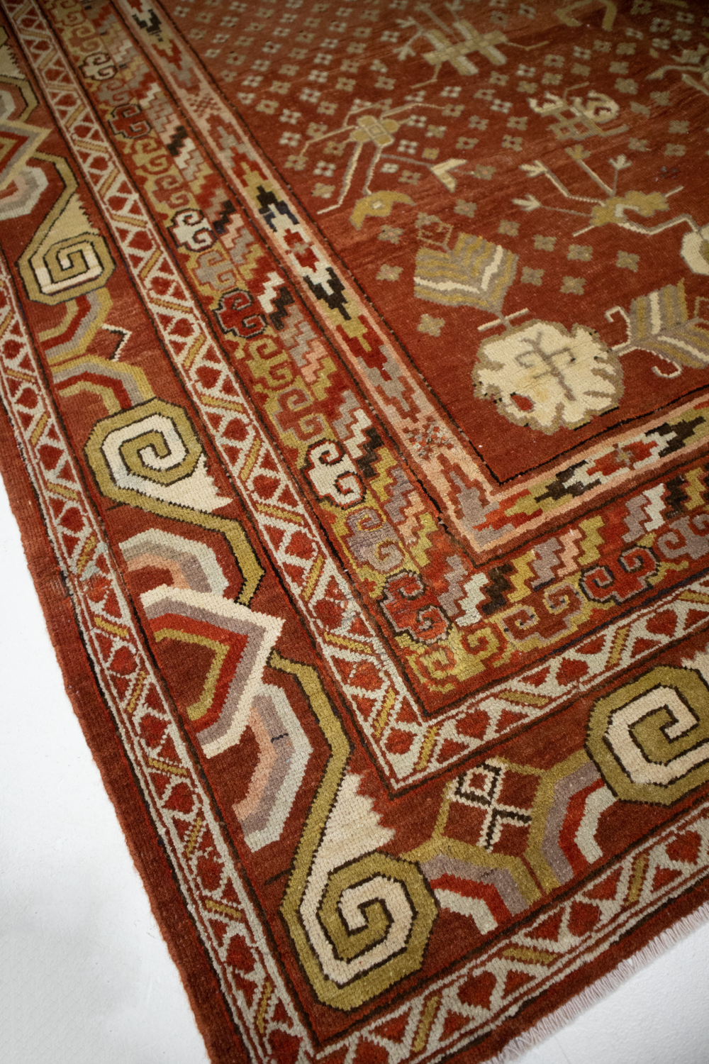 Antique Oriental Khotan Rug