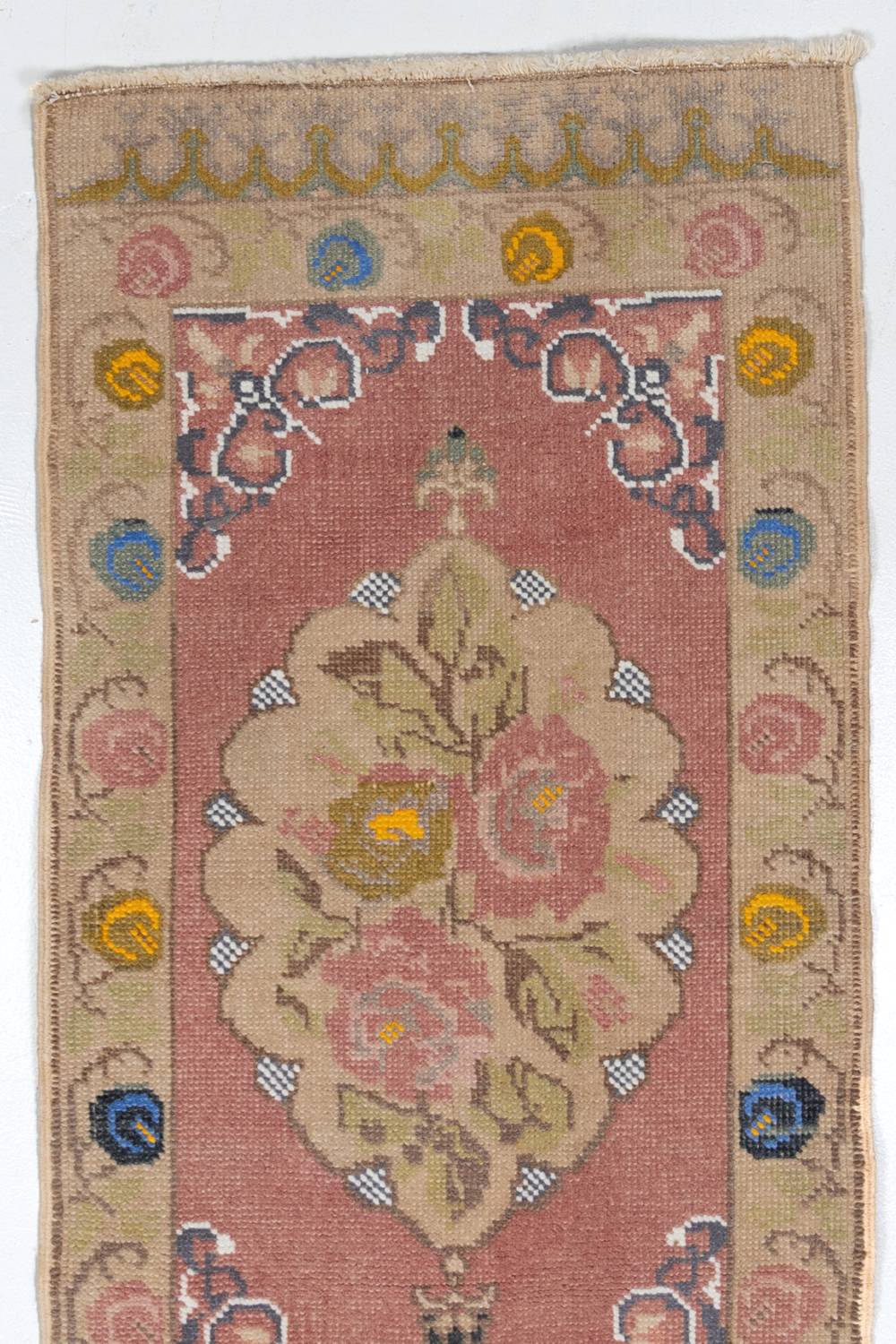 Pink Vintage Turkish Prayer Rug