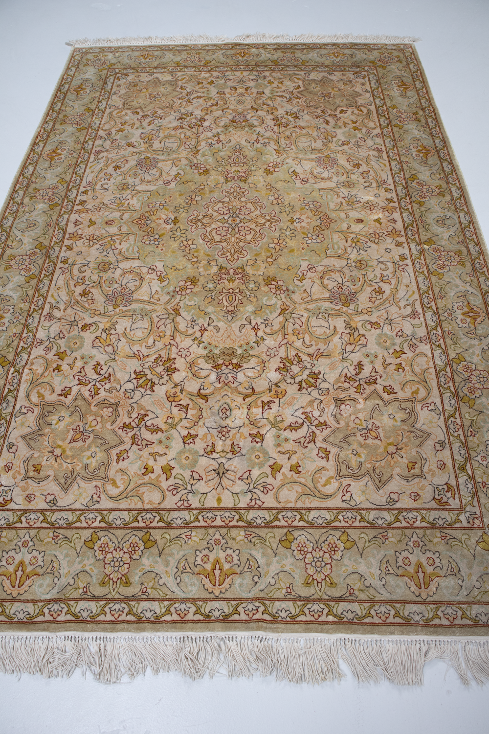 Vintage Turkish Silk Rug
