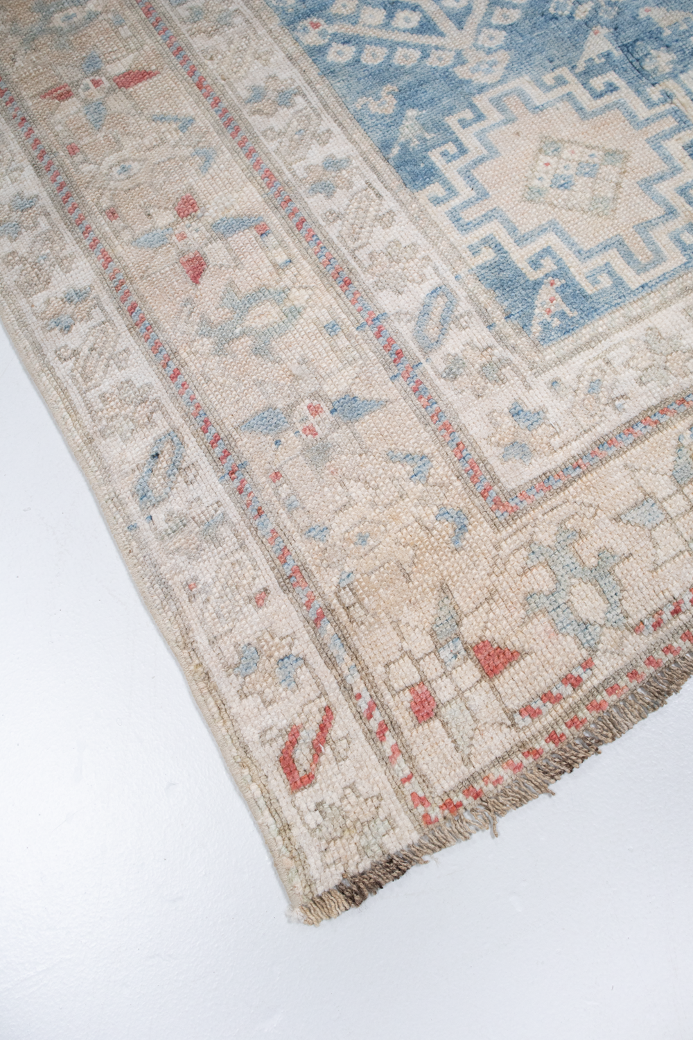 Antique Blue and Red Persian Gallery Runner Rug