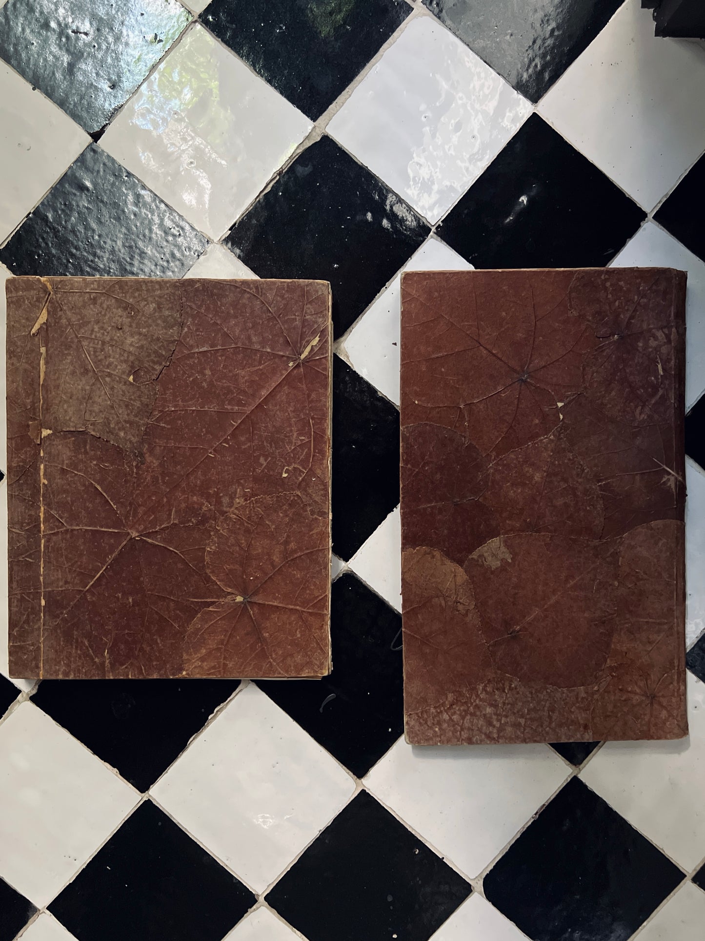 Vintage Leaf Covered Notebooks