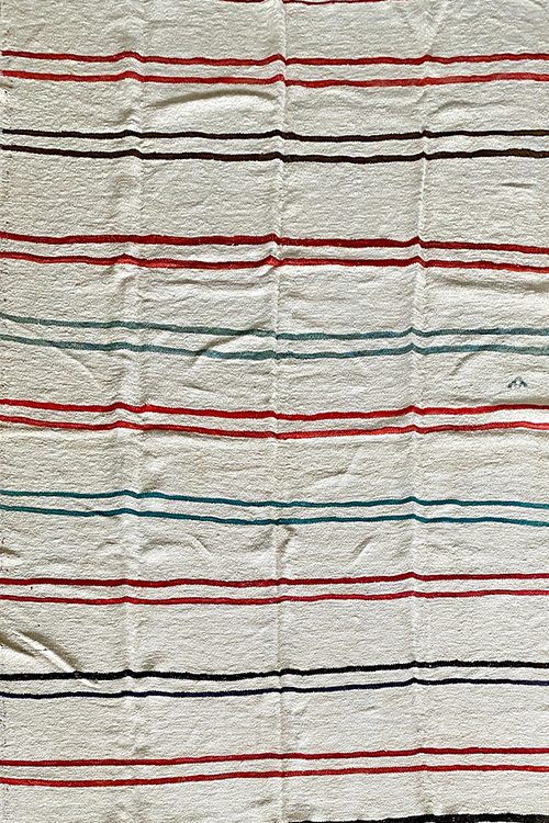 Vintage Colorful Striped Hemp Kilim Rug