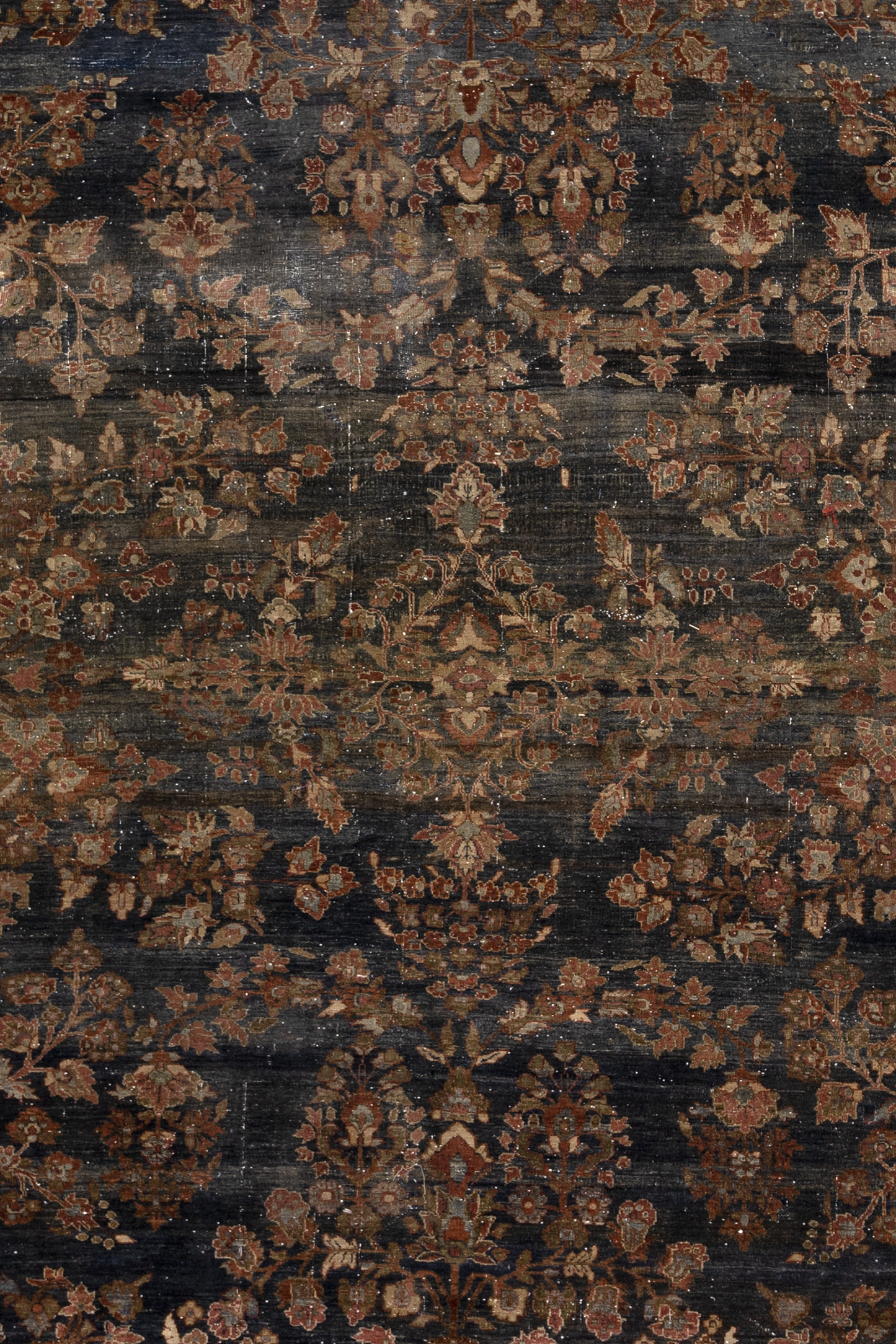 Dark Blue Antique Persian Sarouk Rug L1493