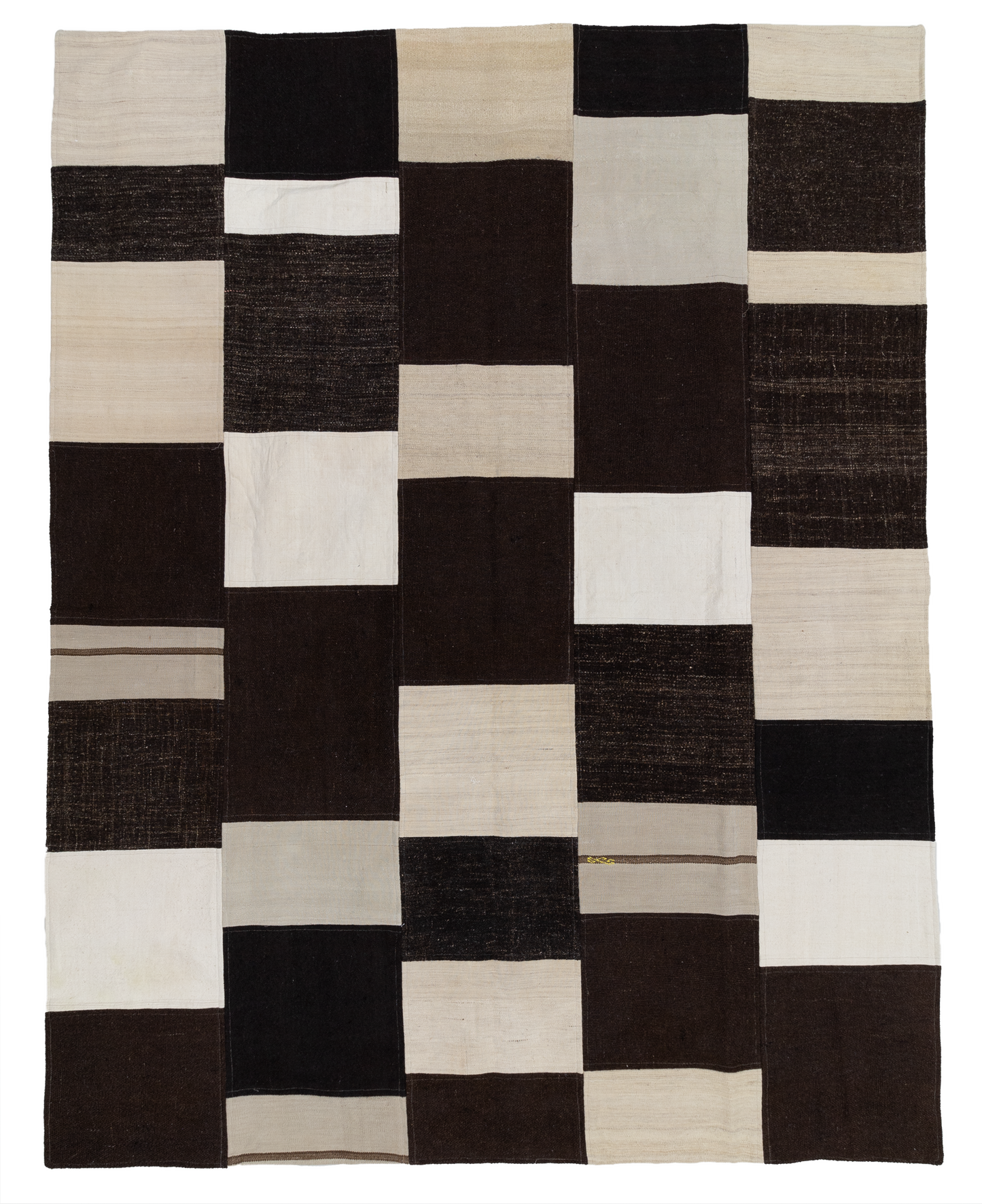 Patchwork Checkerboard Turkish Kilim Rug