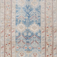 Antique Blue and Red Persian Gallery Runner Rug
