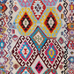 Vibrant Vintage Turkish Kilim Gallery Rug