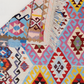 Vibrant Vintage Turkish Kilim Gallery Rug