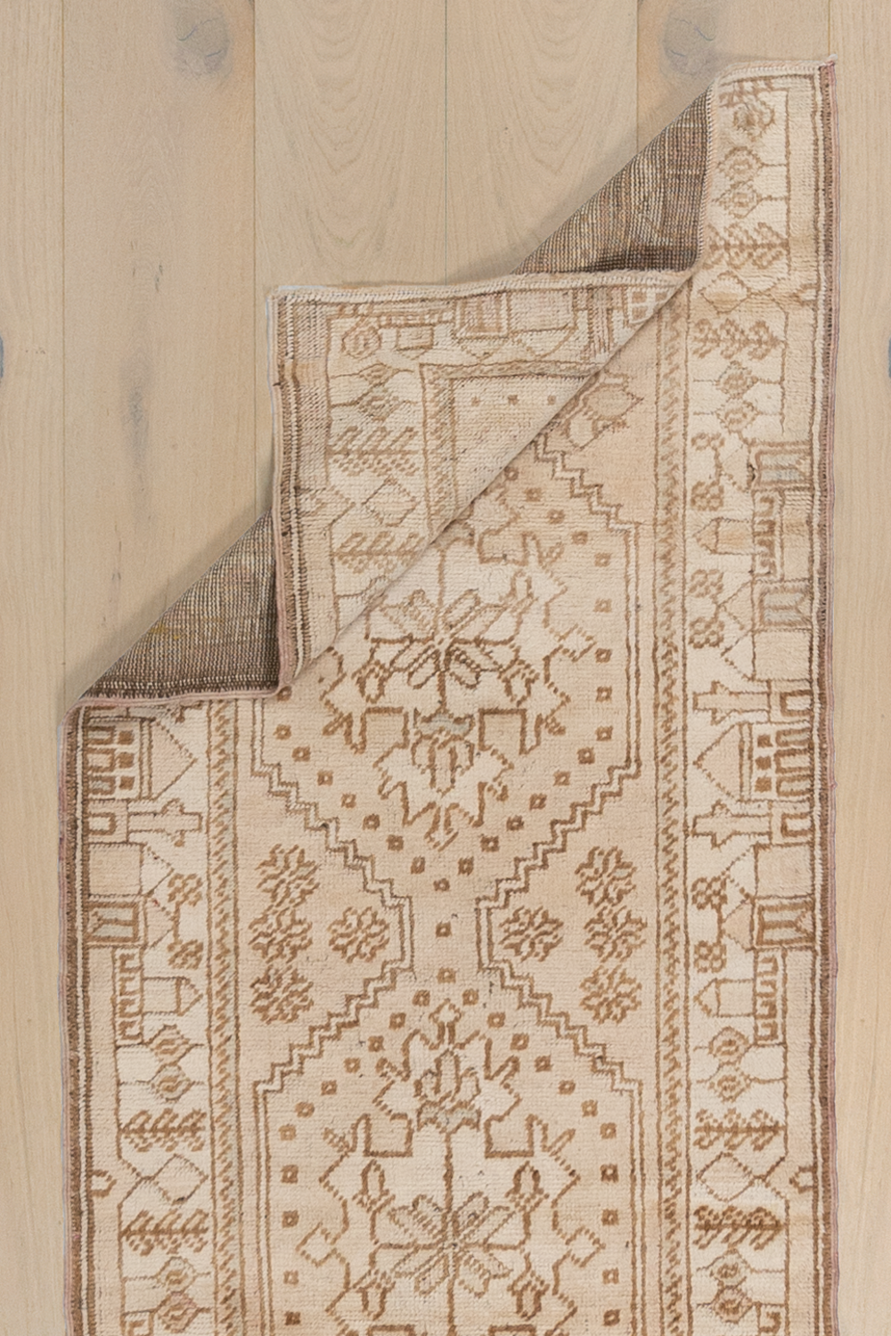 Neutral Vintage Anatolian Runner Rug