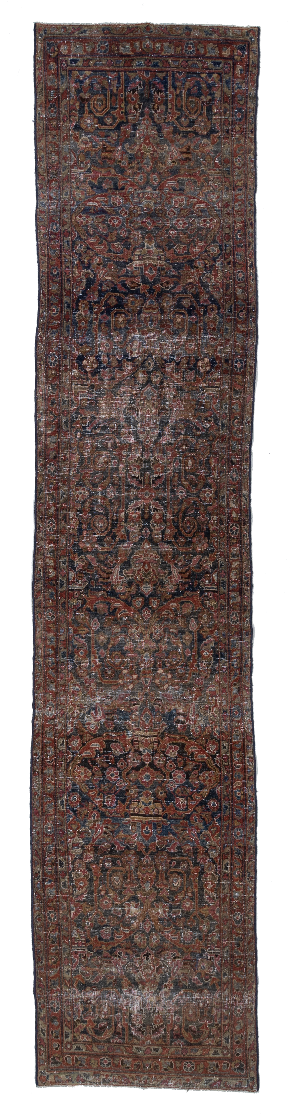 Antique Persian Mustafi Mahal Runner Rug