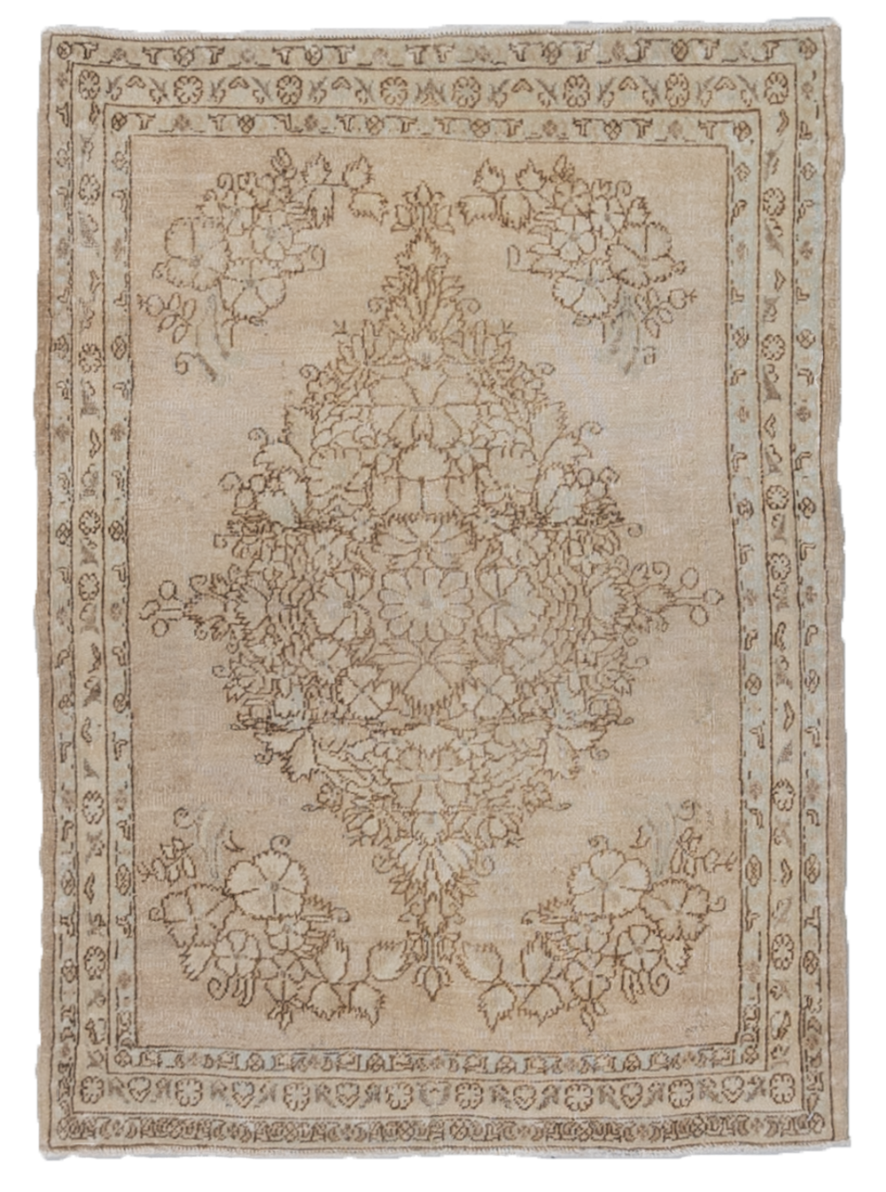 Small Antique Persian Tabriz Rug